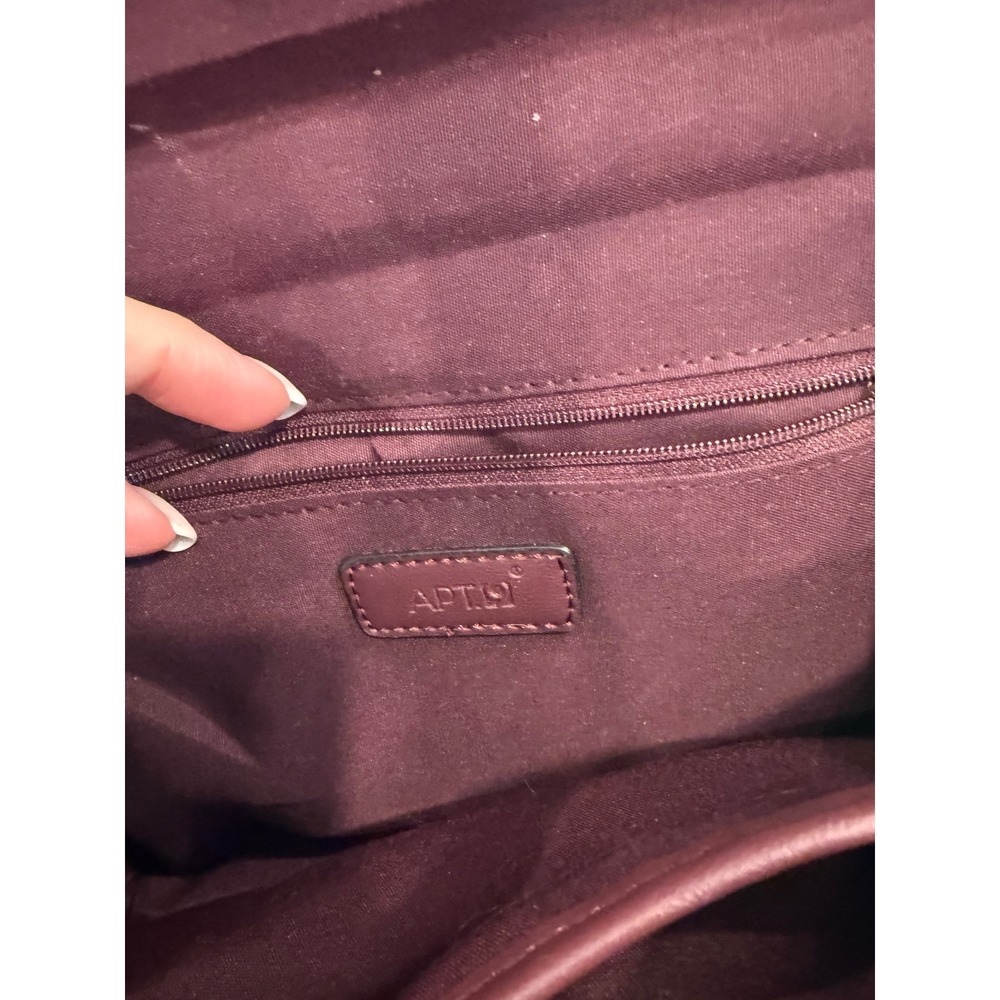 Apt 9 Maroon Velvet Chevron Quilted Crossbody Bag Gold Chain Burgundy Evening - Picture 4 of 7